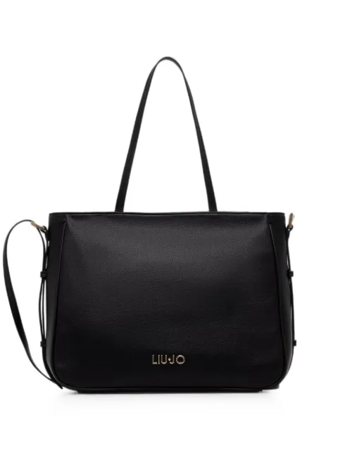 LIU JO logo-plaque tote bag Black AA6050E1120