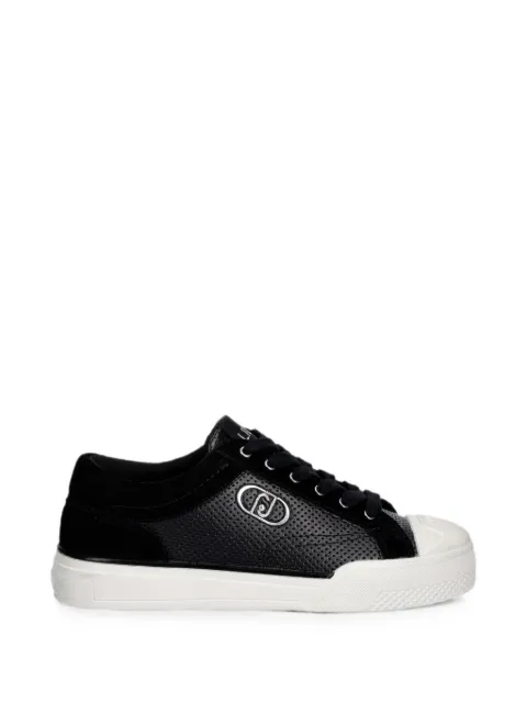 LIU JO perforated logo-plaque sneakers Black BA6055EX337