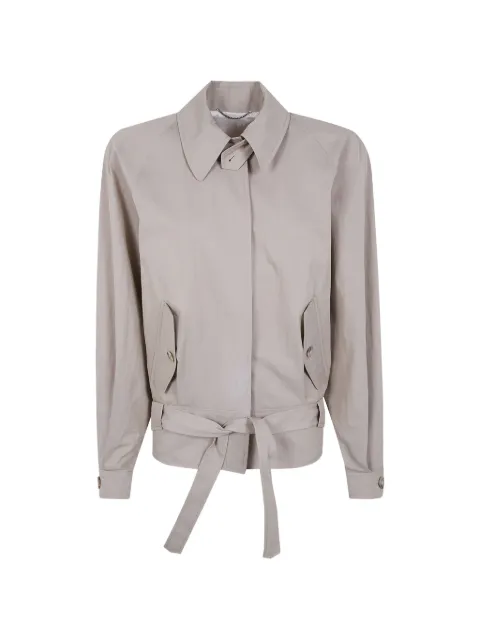 Magda Butrym belted raglan-sleeve jacket Neutrals 122526