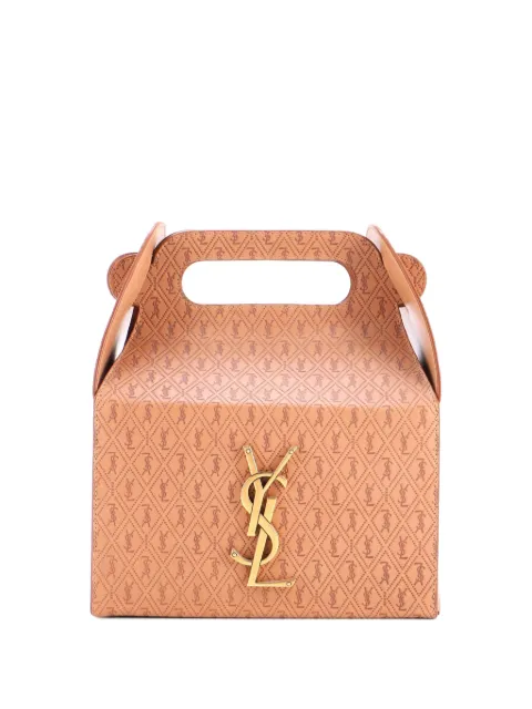 Saint Laurent Pre-Owned Take-Away Box Bag Monogram All Over Leather satchel Neutrals H1F77XDGIXKI9AWR
