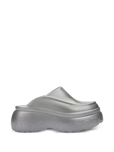 Marc Jacobs x Melissa logo-embossed mules Silver 33977