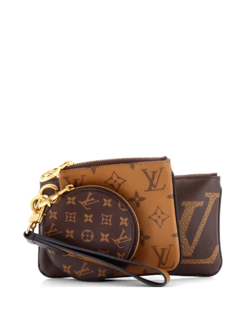 Louis Vuitton Pre-Owned Trio Pouch Set Reverse Monogram Giant clutch bag Brown F524WTYDOUTLMZ9L