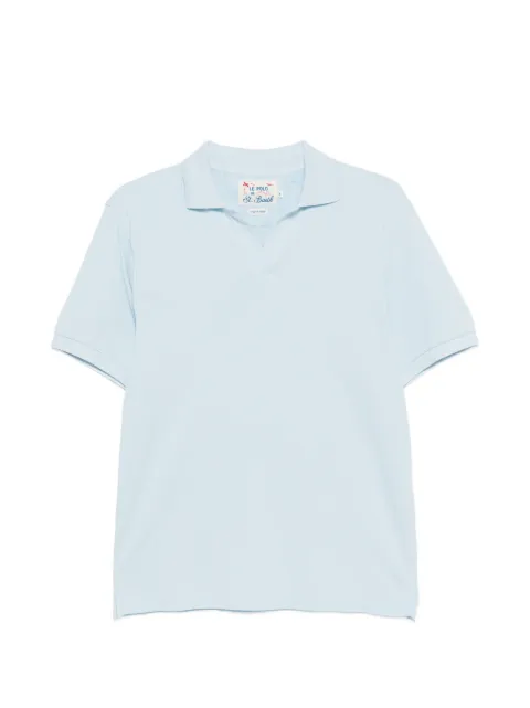 MC2 Saint Barth Charles V-neck logo-embroidered T-shirt Blue CHS0001