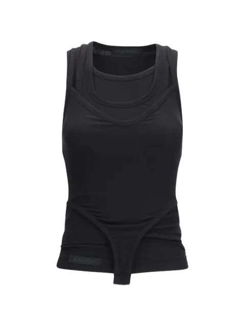 ALAINPAUL layered tank top Black S5WJETO01