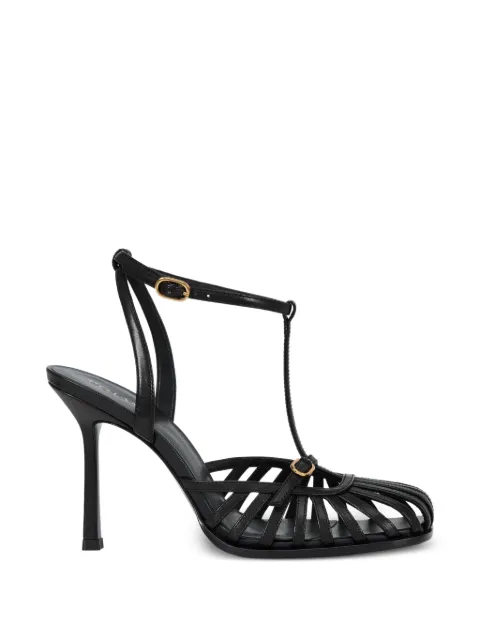 POTAMY t-strap caged leather sandals Black PP01525CN03BLACK26S