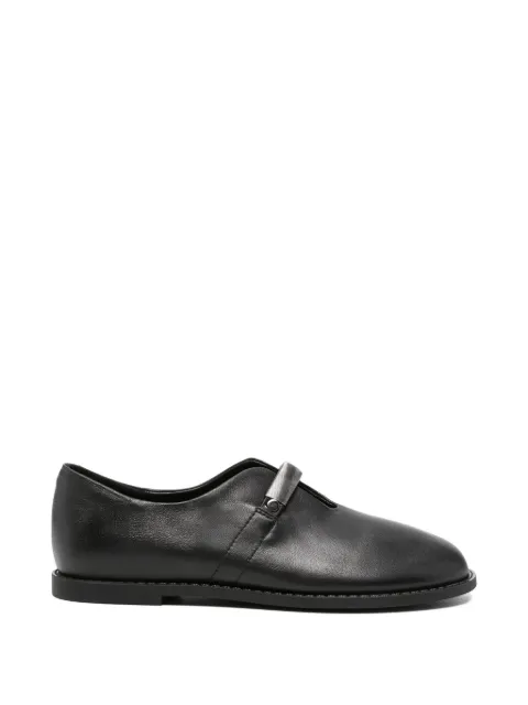SERGIO MORETTI FIRENZE metal-bar leather loafers Black 604426115BLK