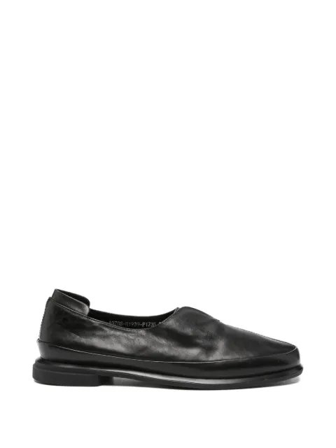 SERGIO MORETTI FIRENZE center-seam leather loafers Black 604426117BLK