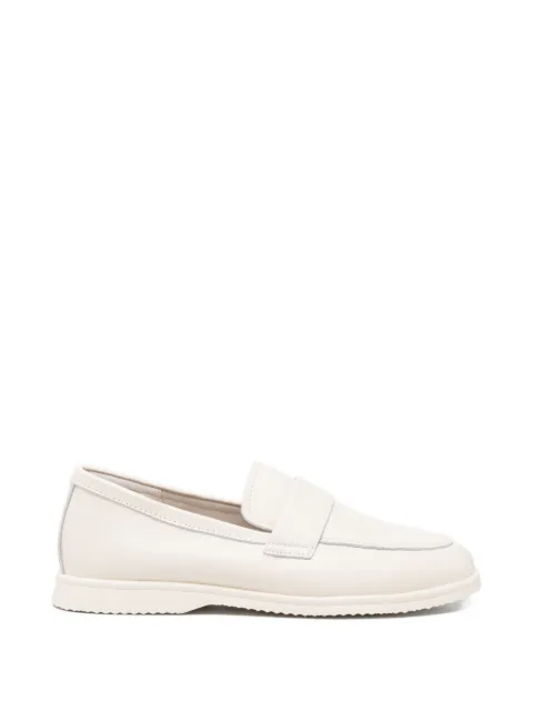 SERGIO MORETTI FIRENZE penny leather loafers Neutrals 604426114WHI