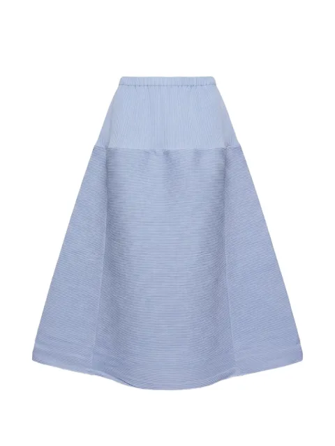 Melitta Baumeister A-line ripple midi skirt Blue MB26