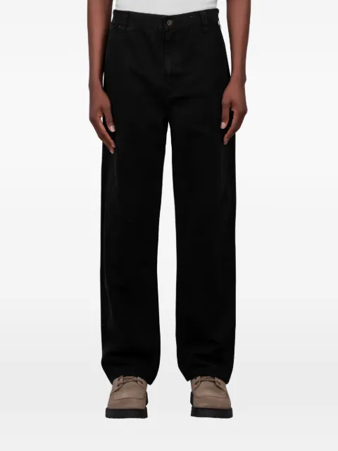 One Of These Days logo-patch straight-lçeg trousers Black 01D12007