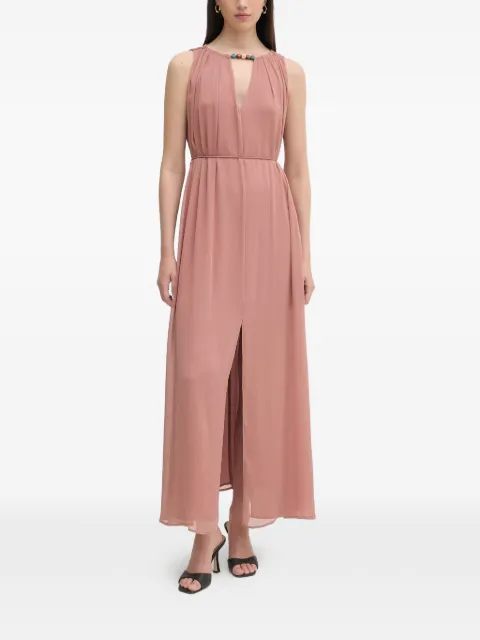 Patrizia Pepe bead-embellished pleated dress Pink 2A3024A764