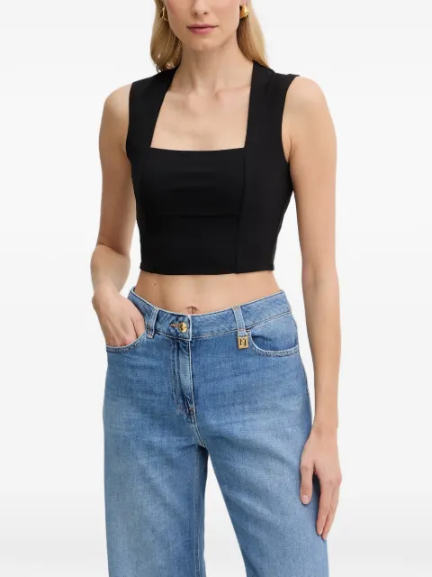 Patrizia Pepe square-neck cropped top Black 2M4556JZ26