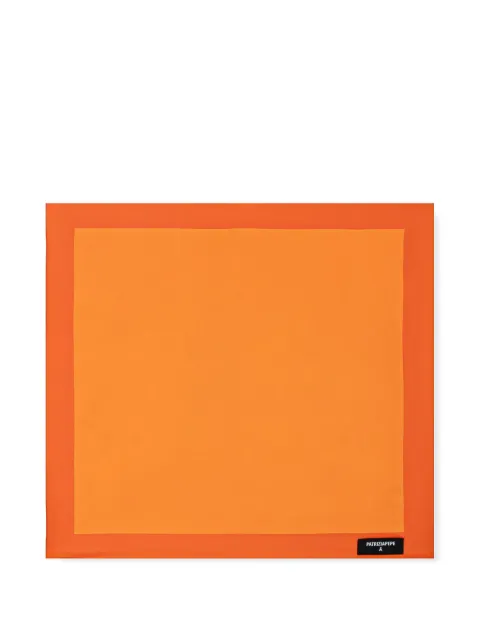Patrizia Pepe logo-patch square scarf Orange 8F0115A4X1