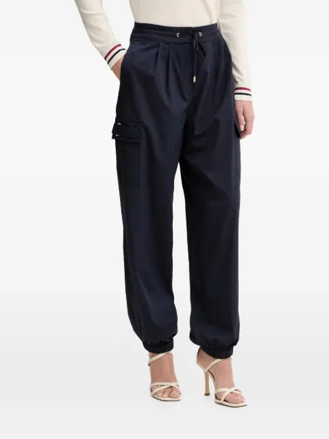 LIU JO logo-plaque drawstring track pants Blue TA6154TS922