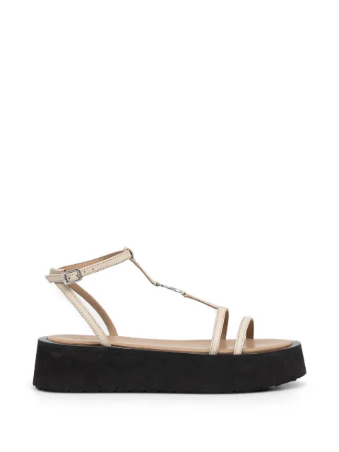 Patrizia Pepe Fly-detail platform sandals Neutrals 2X0060L048J503