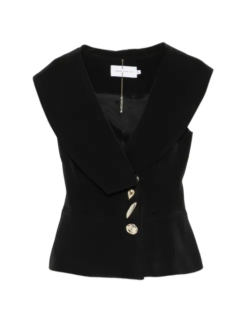 SIMONA CORSELLINI button-embellishment waistcoat Black P26CPGI01401