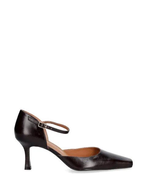 BILLI BI square-toe buckle-fastening pumps Brown A9463