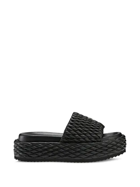 BOGNER Sorrento quilted flatform slides Black 22625311