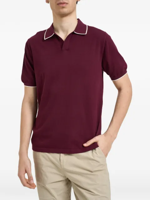 MC2 Saint Barth Sloan contrast-trim polo collar T-shirt Red SLOANCONTRAST45