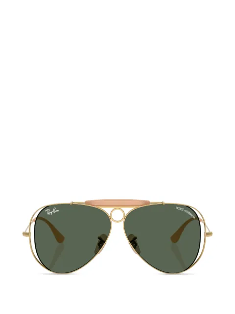Ray-Ban x Dolce & Gabbana brow-bar pilot sunglasses Gold RB3138M00171