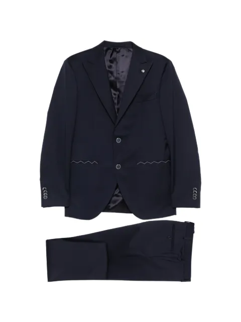 LUIGI BIANCHI MANTOVA single-breasted suit (set of three) Blue 6416833413