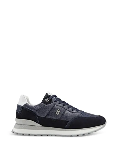 BOGNER logo-plaque panelled sneakers Blue 12621405
