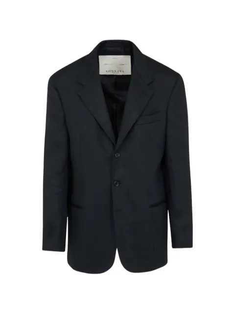 Giuliva Heritage Manfredi single-breasted blazer Black THEMANFREDIBLAZER