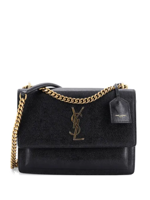 Saint Laurent Pre-Owned Sunset Leather Medium crossbody bag Black 78EI8YVVZFJ83RAI