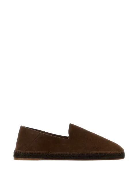 Castañer Peter round-toe suede espadrille Brown 025917