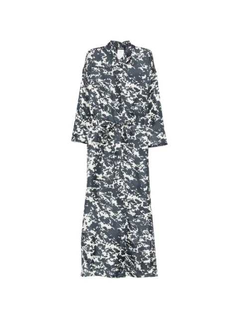 'S Max Mara Leva abstract-print tied-waist maxi dress Blue 2619221053600