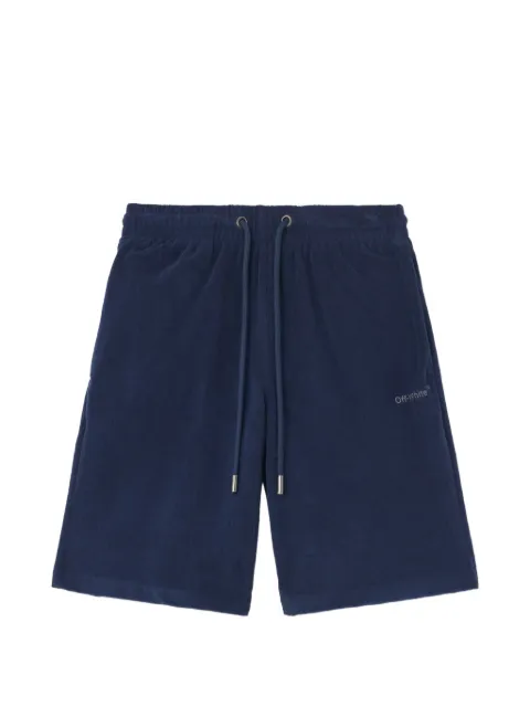Off-White logo-detail terrycloth track shorts Blue 44MKB074F5002402