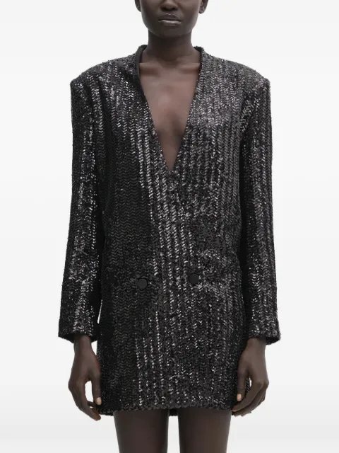 ANINE BING sequin-embellished mini dress Black A0211689