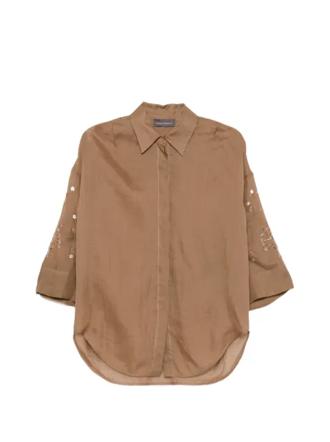Lorena Antoniazzi sequin-embellished shirt Brown E2644CA58A4248R