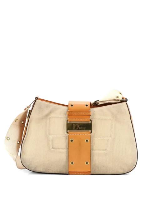 Christian Dior Pre-Owned Vintage Street Chic Columbus Diorissimo Canvas with Leather Medium shoulder bag Brown 3KN6G293T9NT9ARQ