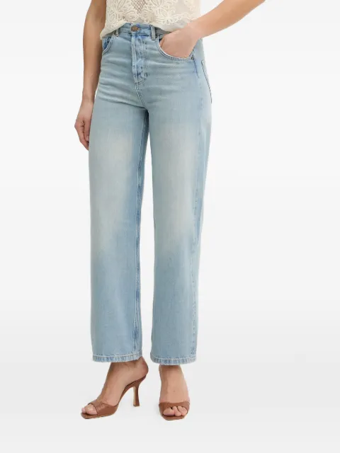 TWINSET logo-patch straight-leg jeans Blue 261TT2510