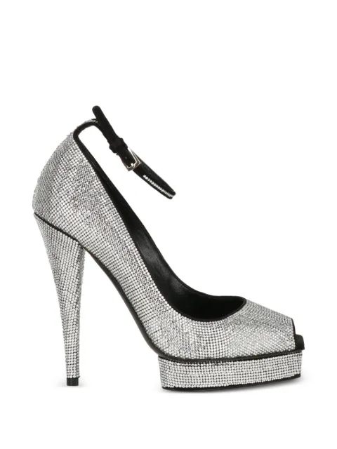 TOM FORD crystal-embellished platform sandals Silver W2508SISU001