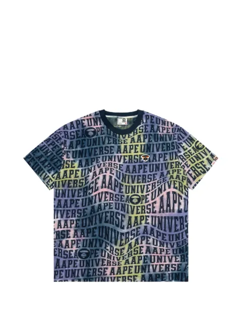 AAPE BY *A BATHING APE® graphic-print crewneck T-shirt Blue ATE1879XXQ
