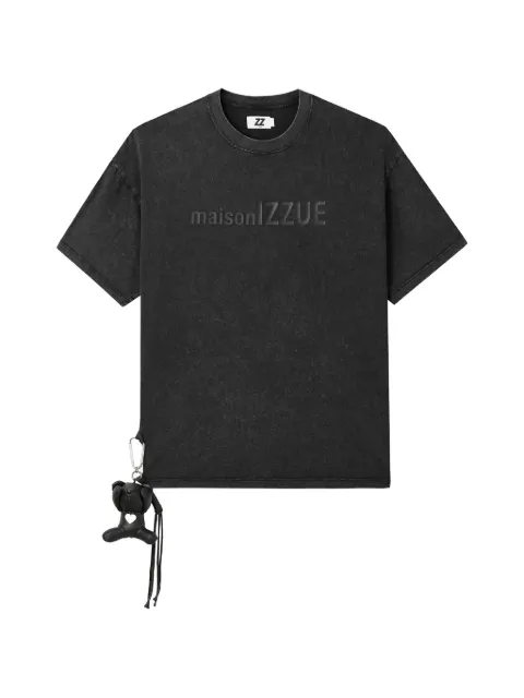 izzue charm-detail T-shirt Black IZXTEM00451X