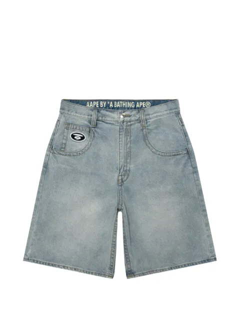 AAPE BY *A BATHING APE® loog embossed-detail shorts Blue ASPD603XXQ