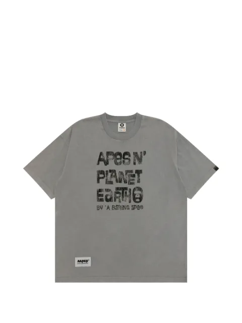 AAPE BY *A BATHING APE® print T-shirt Grey ATE1832XXQ