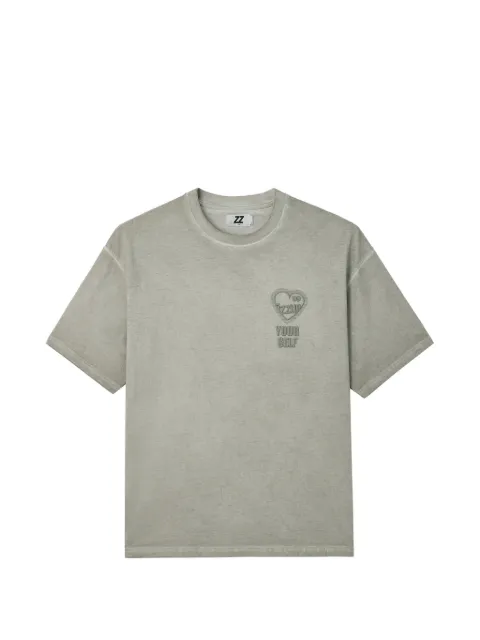 izzue logo-embroidered T-shirt Grey IZXTEM00461X