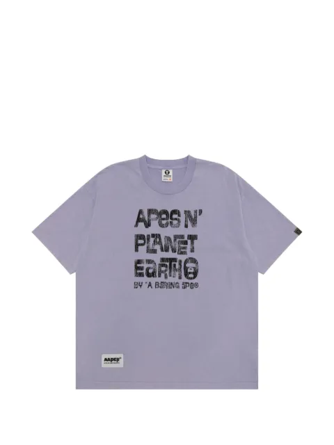 AAPE BY *A BATHING APE® printed T-shirt Purple ATE1832XXQ