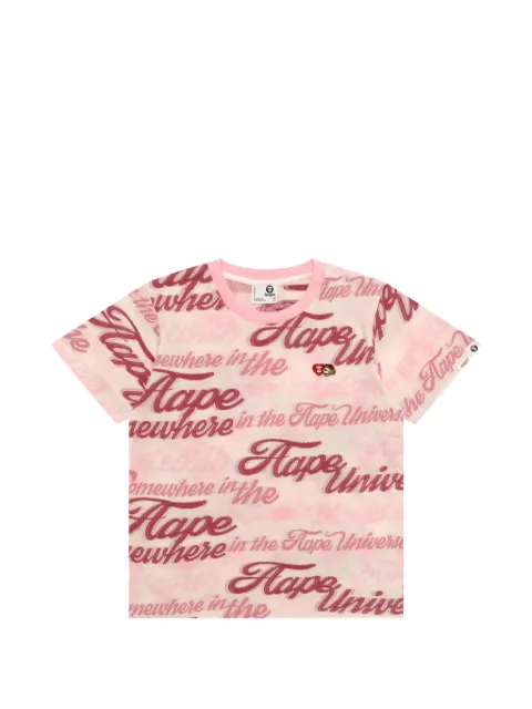 AAPE BY *A BATHING APE® printed patch T-shirt Pink ATE1898XXQ
