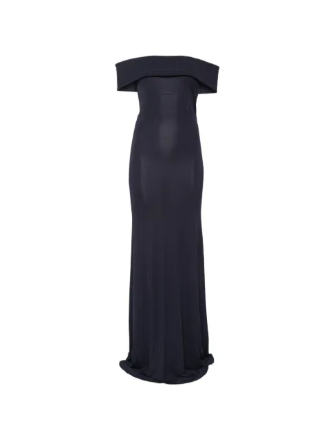Alaïa off-the-shoulder maxi dress Blue AA9R3051J090C