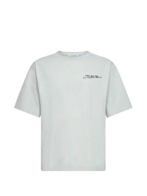 Off-White arrow lettering T-shirt Green OMAA120S26JER00S