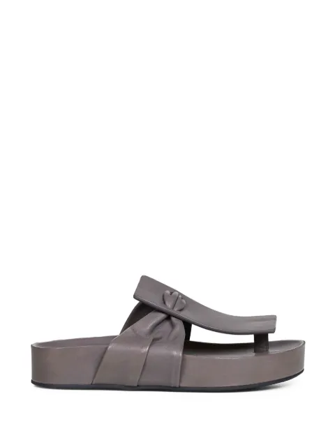 Uma Wang 35mm Square leather sandals Grey US9077UW890