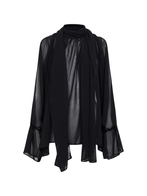 CHIARA BONI La Petite Robe semi-sheer blouse Black CMSLAWAGGBS37