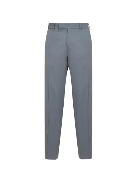 FENDI FF-embroidered straight-leg trousers Grey FB1108AYUE