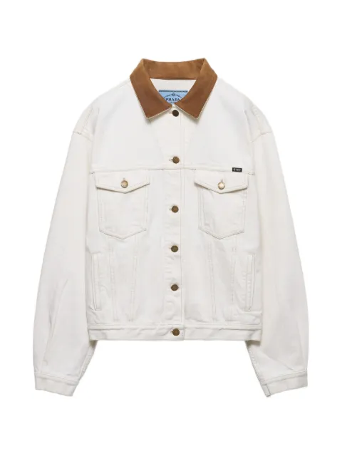 Prada old denim blouson jacket White GFB347SOOO1954