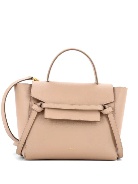 Celine Pre-Owned Belt Bag Textured Leather Micro satchel Neutrals 2JI6YNLNS0LASNH8